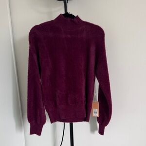 Cyrus Deep Burgundy Turtleneck Sweater